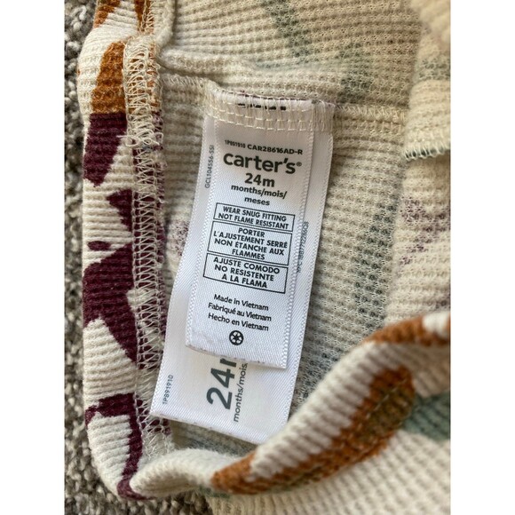 Carter’s Waffle Knit Pajama Set – Size 24M - Picture 3 of 4